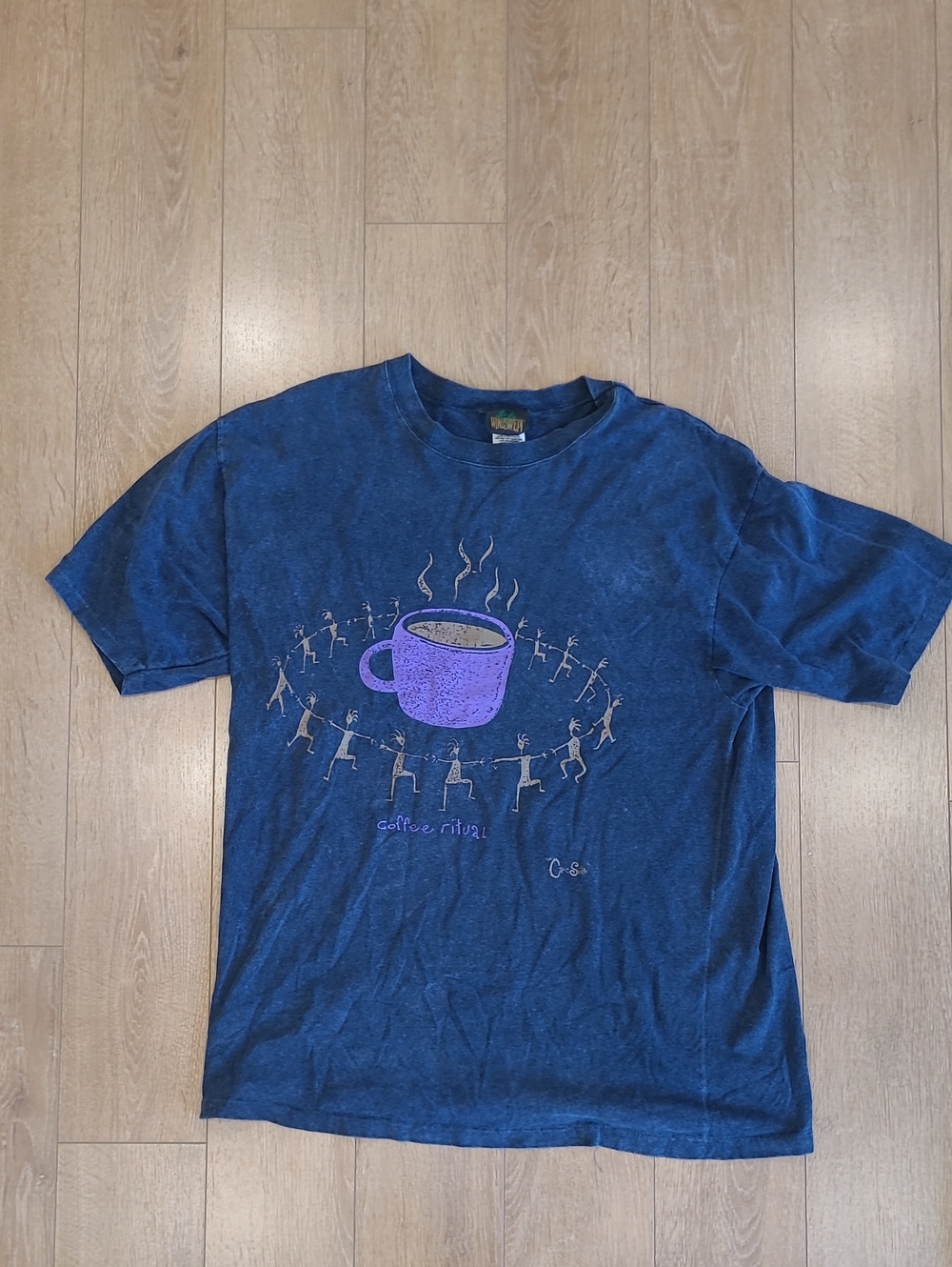 90's Windswept Cave Side "Coffee Ritual" Single Stitch Made In Canada